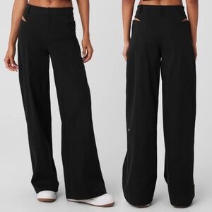 Alo Yoga High-Waist Risk Taker Trouser - Black - sz S